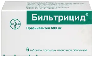 Бильтрицид 600мг №6 таблетки